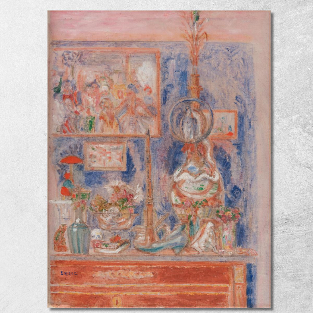 Un Buon Angolo Di Casa Mia James Ensor jen114 quadro stampato su tela Un Buon Angolo Di Casa Mia James Ensor jen114 quadro stampato su tela