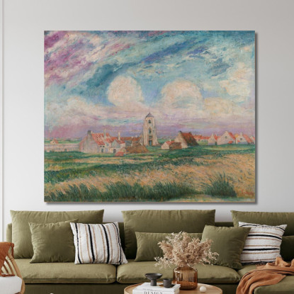 Veduta Di Mariakerke James Ensor jen115 quadro stampato su tela