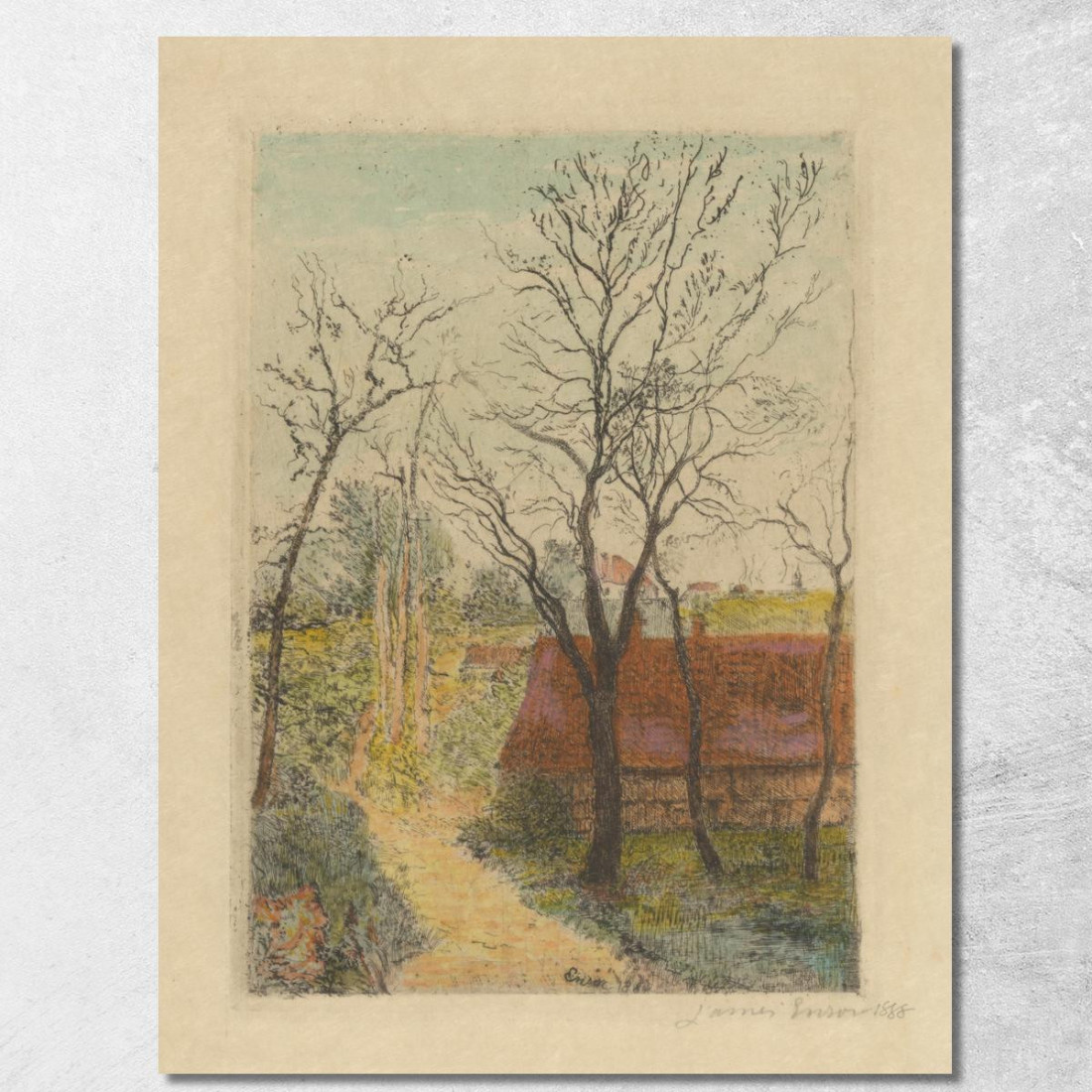Sentiero Pedonale A Groenendaal James Ensor jen117 quadro stampato su tela Sentiero Pedonale A Groenendaal James Ensor jen117 quadro stampato su tela