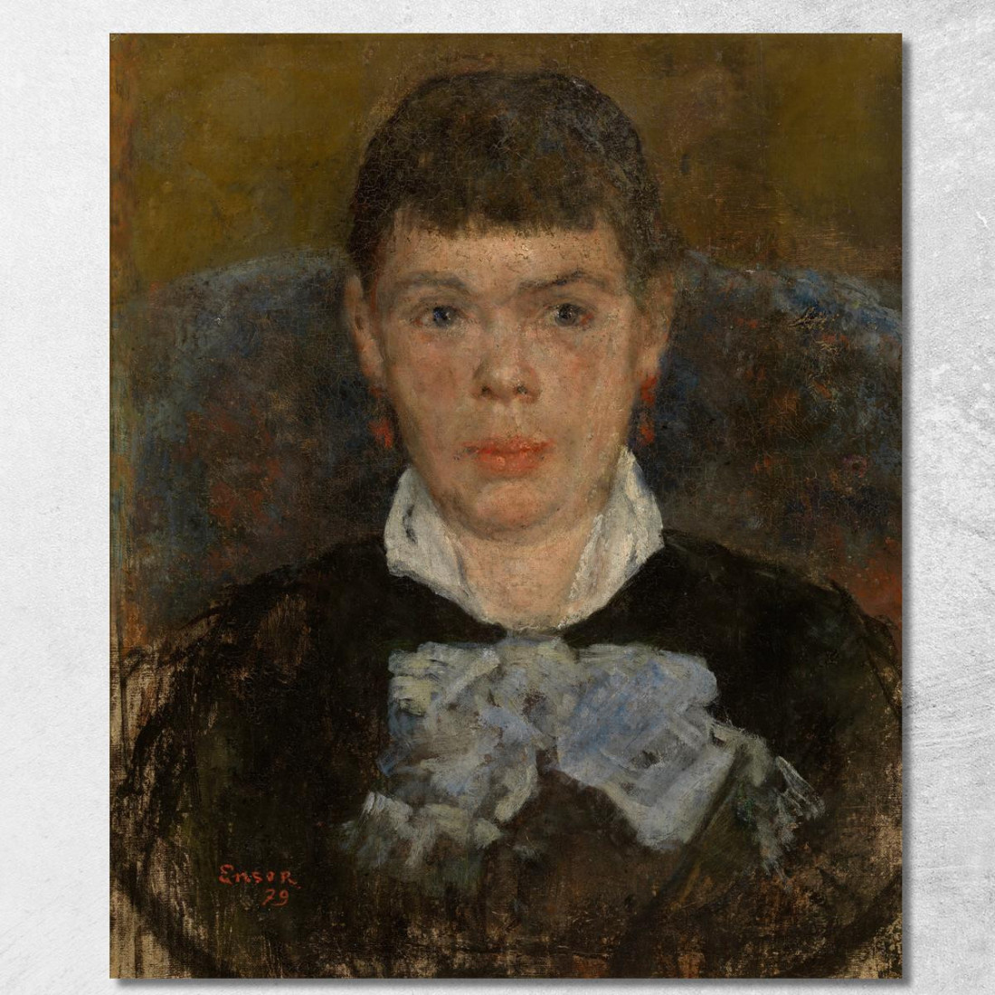 Donna Con Naso All'Insù James Ensor jen120 quadro stampato su tela Donna Con Naso All'Insù James Ensor jen120 quadro stampato su tela