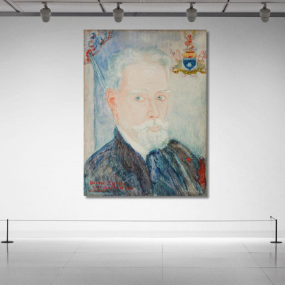 Autoritratto Del Barone James Ensor Suo Diavolo Suo Stemma James Ensor jen121 quadro stampato su tela