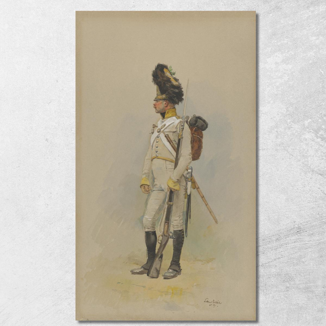 Un Granatiere In Piedi Della Guardia Municipale Jean-Baptiste Édouard Detaille jbd5 quadro stampato su tela Un Granatiere In Piedi Della Guardia Municipale Jean-Baptiste Édouard Detaille jbd5 quadro stampato su tela