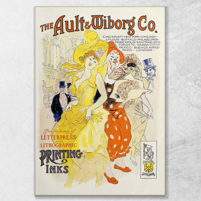 Ault E Wiborg Ad 042 Jules Chéret jch4 quadro stampato su tela