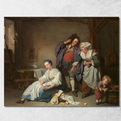 Broken Eggs Jean-Baptiste Greuze jbg12 canvas print