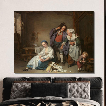 Broken Eggs Jean-Baptiste Greuze jbg12 canvas print