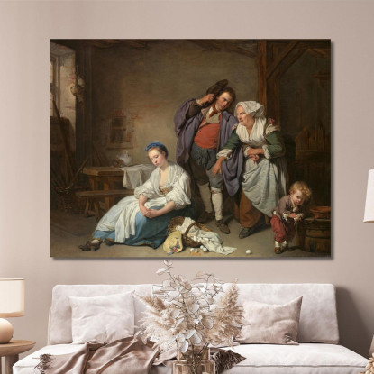 Broken Eggs Jean-Baptiste Greuze jbg12 canvas print