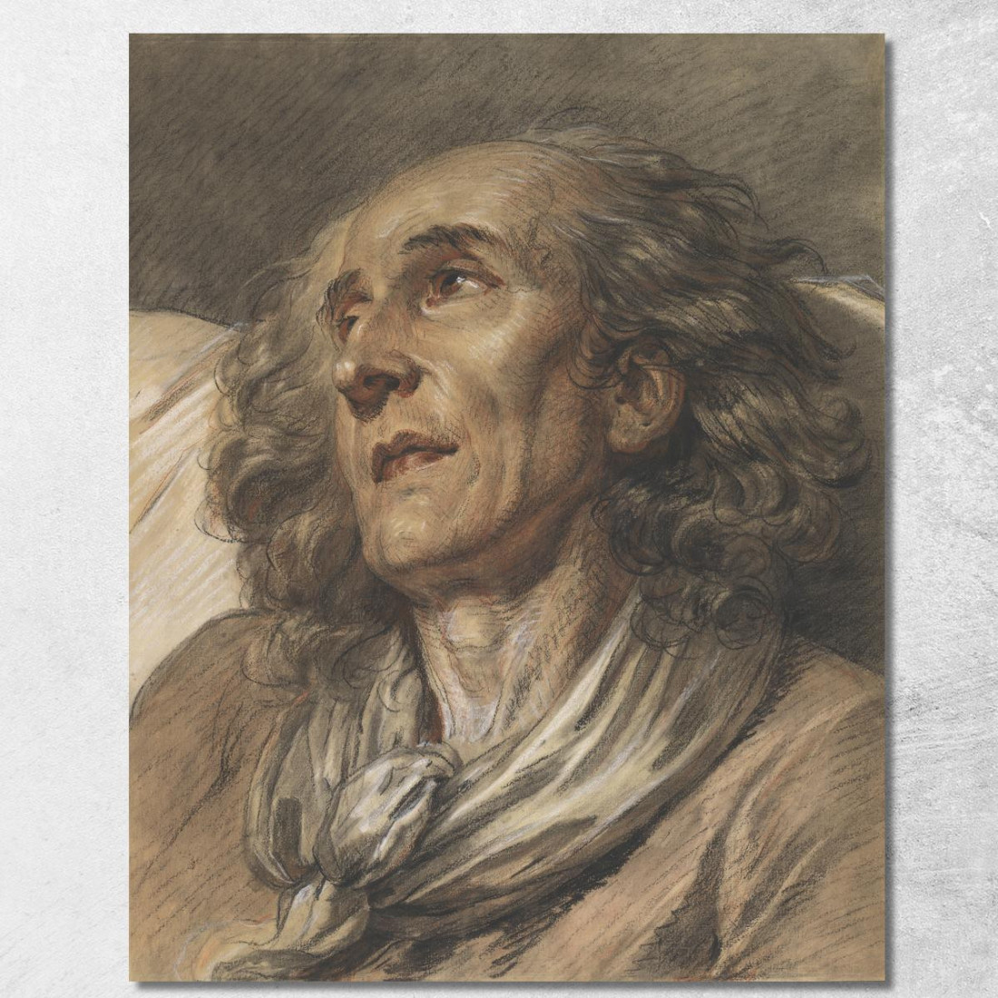 Bust Of An Old Man Jean-Baptiste Greuze jbg14 canvas print Bust Of An Old Man Jean-Baptiste Greuze jbg14 canvas print