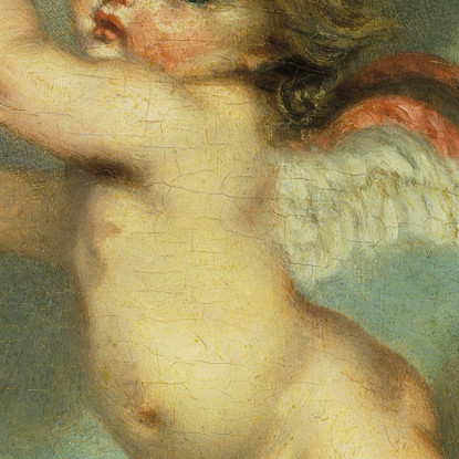 Flying Cupid With A Torch Jean-Baptiste Greuze jbg17 canvas print