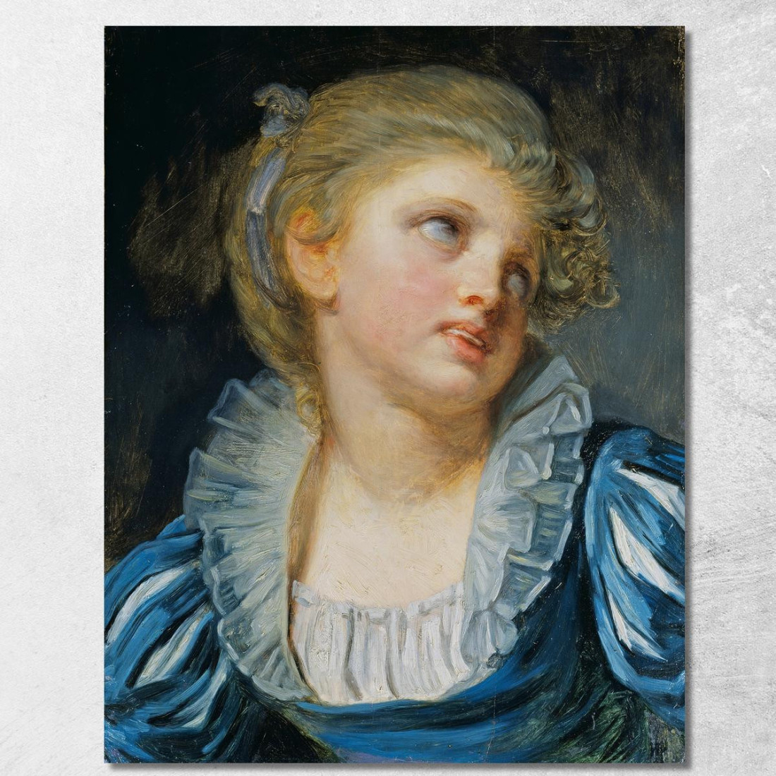 Girl In A Blue Dress Jean-Baptiste Greuze jbg18 canvas print Girl In A Blue Dress Jean-Baptiste Greuze jbg18 canvas print