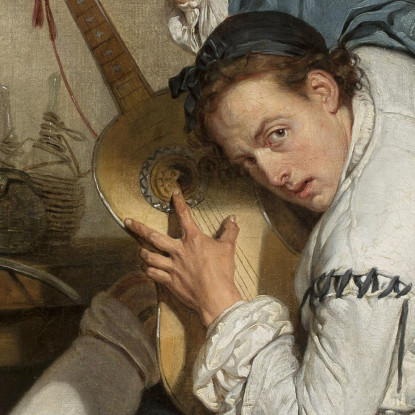Guitar Player Jean-Baptiste Greuze jbg22 canvas print