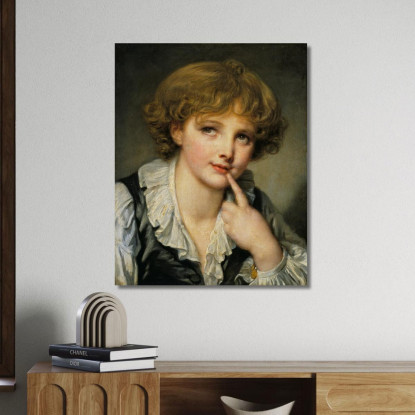 Head Of A Boy Jean-Baptiste Greuze jbg23 canvas print