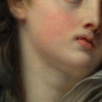 Head Of A Young Woman Jean-Baptiste Greuze jbg26 canvas print