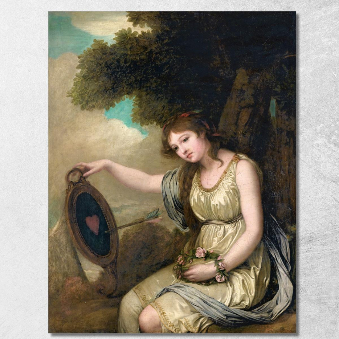 Seated Young Girl Jean-Baptiste Greuze jbg29 canvas print