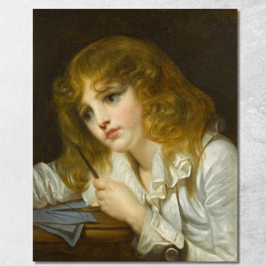 The Little Mathematician Jean-Baptiste Greuze jbg34 canvas print The Little Mathematician Jean-Baptiste Greuze jbg34 canvas print