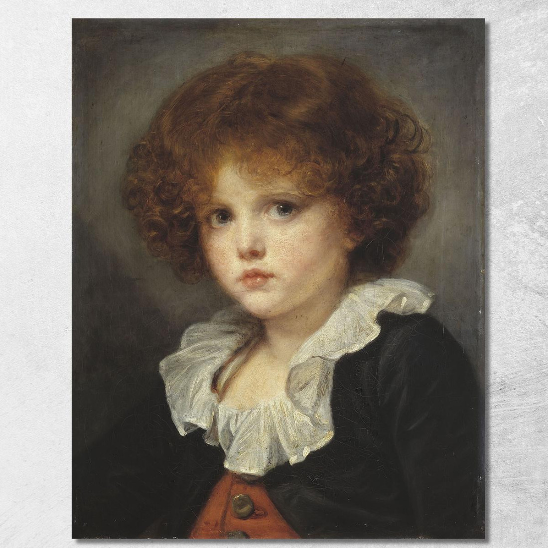 Little Boy In A Red Waistcoat Jean-Baptiste Greuze jbg38 canvas print Little Boy In A Red Waistcoat Jean-Baptiste Greuze jbg38 canvas print