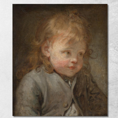 Portrait Of A Young Boy Jean-Baptiste Greuze jbg47 canvas print