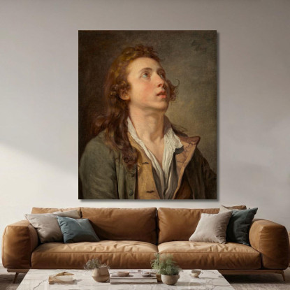 Study Of A Young Man Jean-Baptiste Greuze jbg62 canvas print