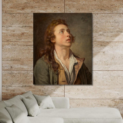 Study Of A Young Man Jean-Baptiste Greuze jbg62 canvas print