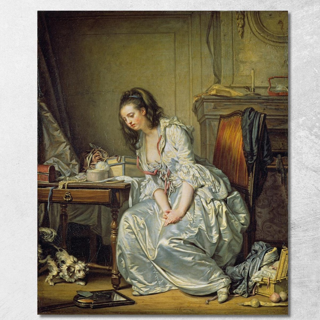 The Broken Mirror Jean-Baptiste Greuze jbg64 canvas print The Broken Mirror Jean-Baptiste Greuze jbg64 canvas print