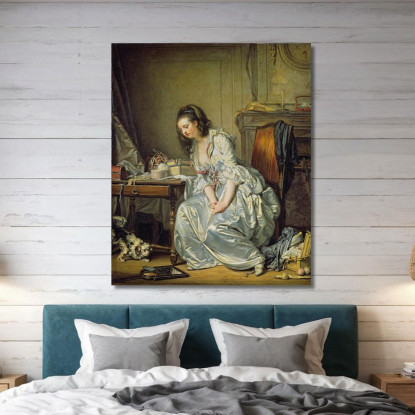The Broken Mirror Jean-Baptiste Greuze jbg64 canvas print