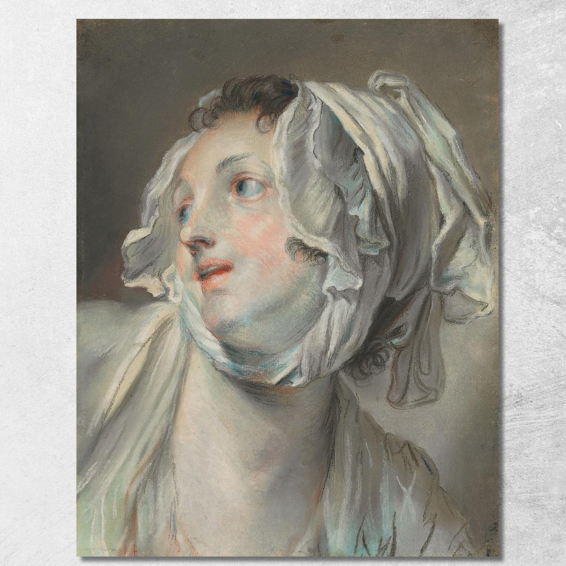 The Head Of A Young Woman Wearing A Bonnet And Facing Left Jean-Baptiste Greuze jbg67 canvas print The Head Of A Young Woman Wearing A Bonnet And Facing Left Jean-Baptiste Greuze jbg67 canvas print