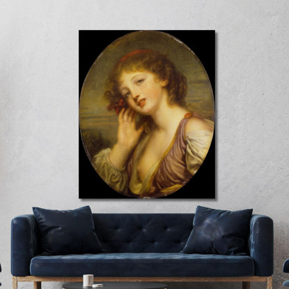 The Listening Woman Jean-Baptiste Greuze jbg70 canvas print