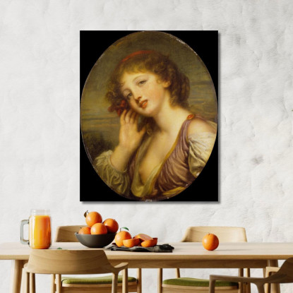 The Listening Woman Jean-Baptiste Greuze jbg70 canvas print