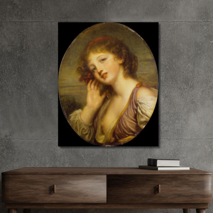 The Listening Woman Jean-Baptiste Greuze jbg70 canvas print