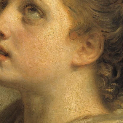 Head Of A Young Woman (Tête De Jeune Femme) Jean-Baptiste Greuze jbg74 canvas print