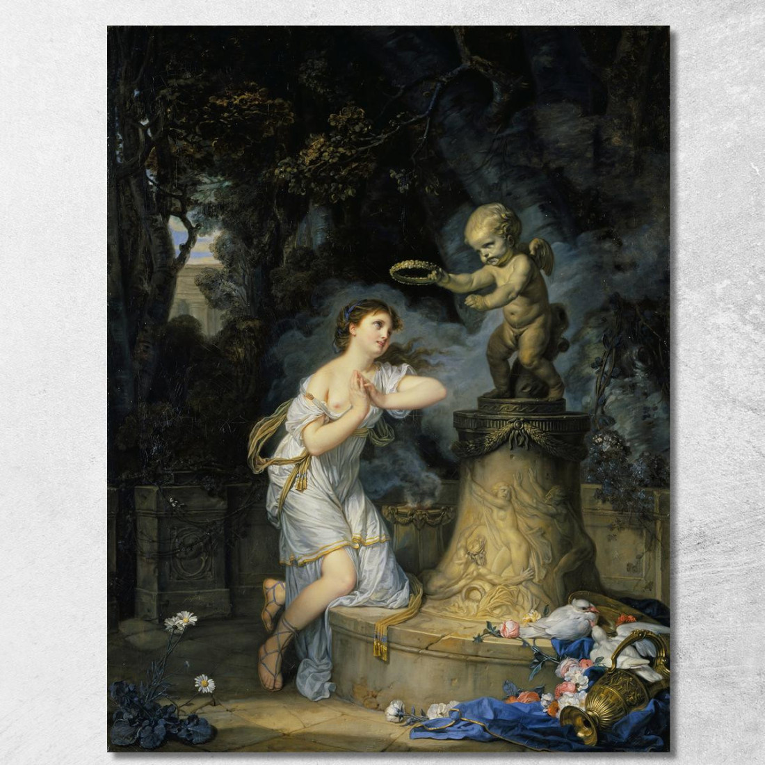 A Young Girl Praying At The Foot Of The Altar Of Love (Une Jeune Fille Qui Fait Sa Prière Au Pied De L'Autel De L'Amour) Jean-B A Young Girl Praying At The Foot Of The Altar Of Love (Une Jeune Fille Qui Fait Sa Prière Au Pied De L'Autel De L'Amour) Jean-B