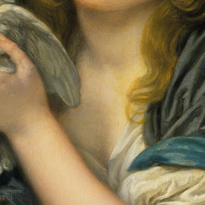 Woman With Doves Jean-Baptiste Greuze jbg76 canvas print