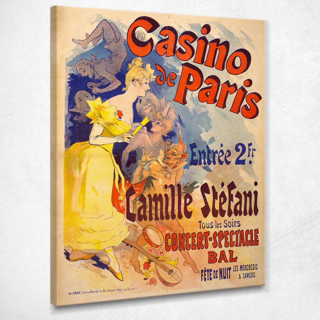 Casinò Di Parigi Camille Stéfani Ballo-Concerto Jules Chéret jch22 quadro stampato su tela Casinò Di Parigi Camille Stéfani Ballo-Concerto Jules Chéret jch22 quadro stampato su tela
