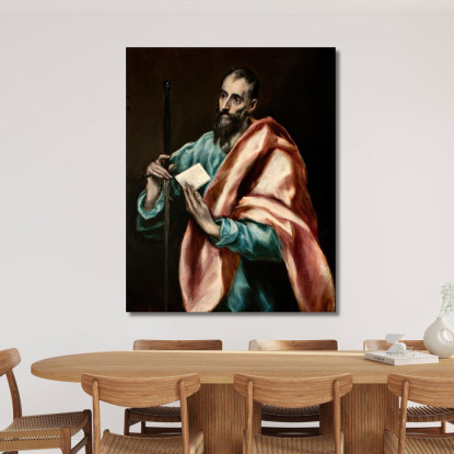 Apostolo San Paolo El Greco (Domenikos Theotokopoulos) egr3 quadro stampato su tela