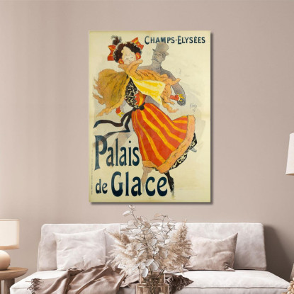 Palazzo Del Ghiaccio Degli Champs-Élysées Jules Chéret jch23 quadro stampato su tela
