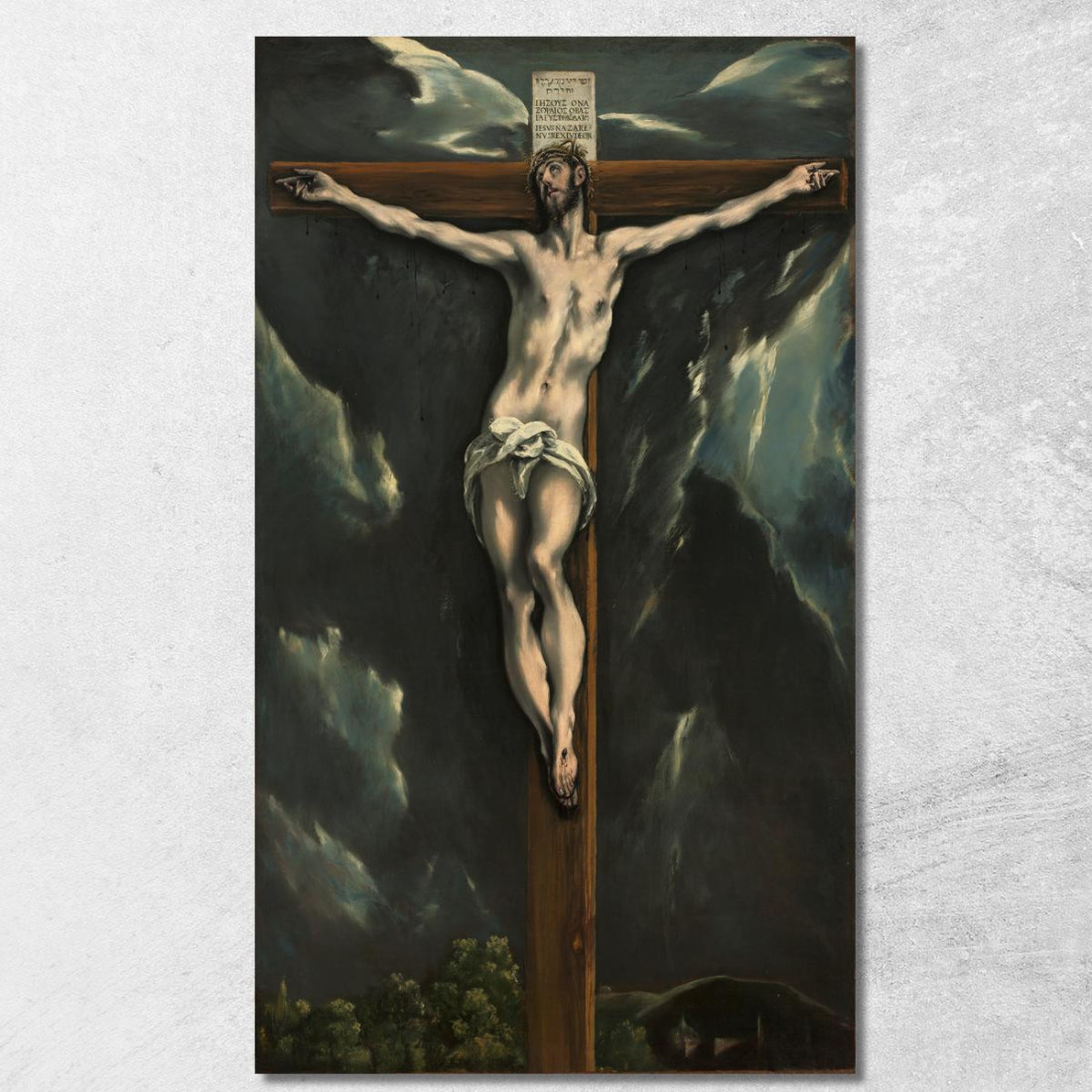 Cristo Sulla Croce El Greco (Domenikos Theotokopoulos) egr18 quadro stampato su tela