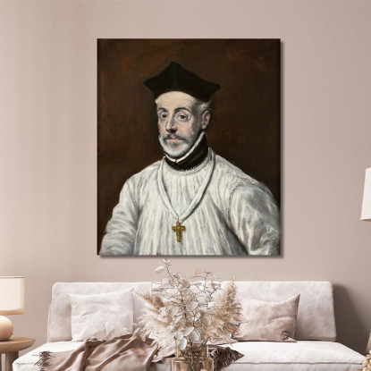 Ritratto Di Diego De Covarrubias Y Leiva El Greco (Domenikos Theotokopoulos) egr29 quadro stampato su tela