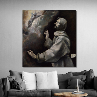 San Francesco Che Riceve Le Stimmate El Greco (Domenikos Theotokopoulos) egr34 quadro stampato su tela