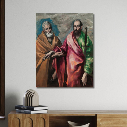 San Pietro E San Paolo El Greco (Domenikos Theotokopoulos) egr42 quadro stampato su tela