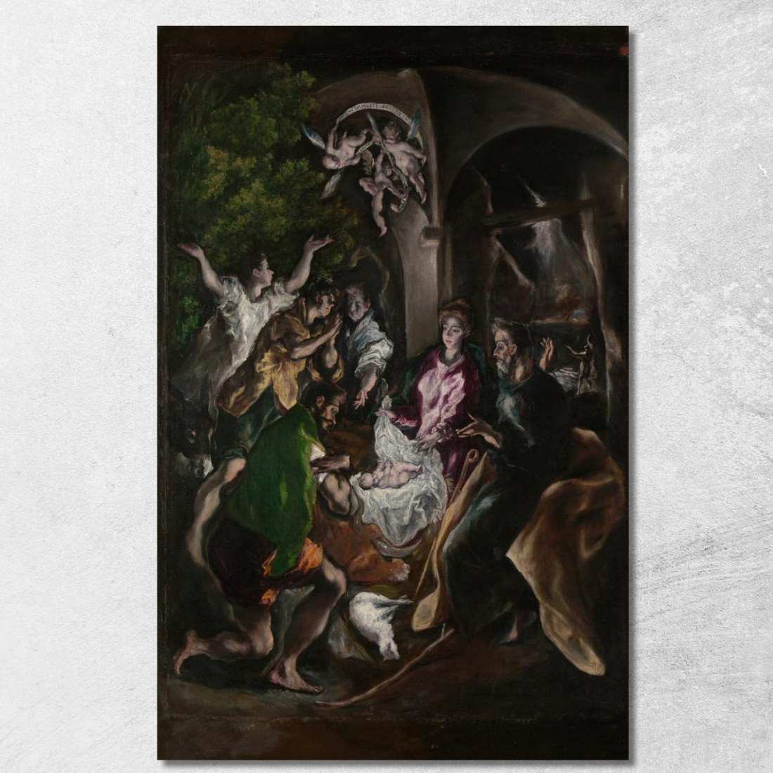 L'Adorazione Dei Pastori El Greco (Domenikos Theotokopoulos) egr53 quadro stampato su tela