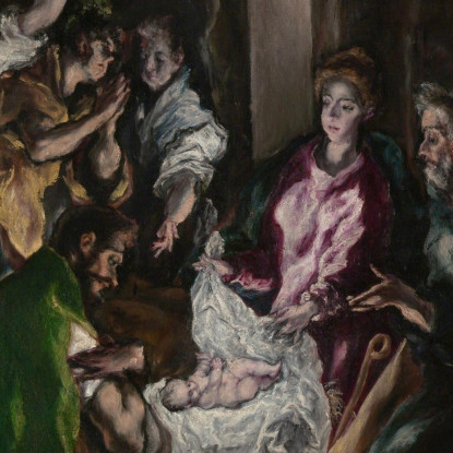 L'Adorazione Dei Pastori El Greco (Domenikos Theotokopoulos) egr53 quadro stampato su tela