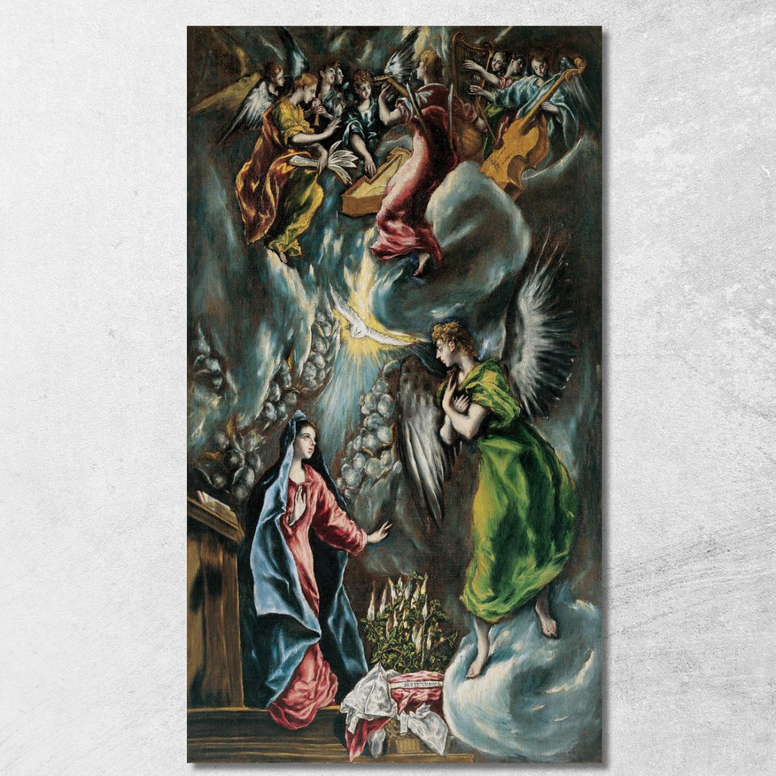 L'Annunciazione El Greco (Domenikos Theotokopoulos) egr56 quadro stampato su tela L'Annunciazione El Greco (Domenikos Theotokopoulos) egr56 quadro stampato su tela