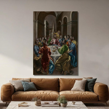 Il Banchetto In Casa Di Simone El Greco (Domenikos Theotokopoulos) egr59 quadro stampato su tela