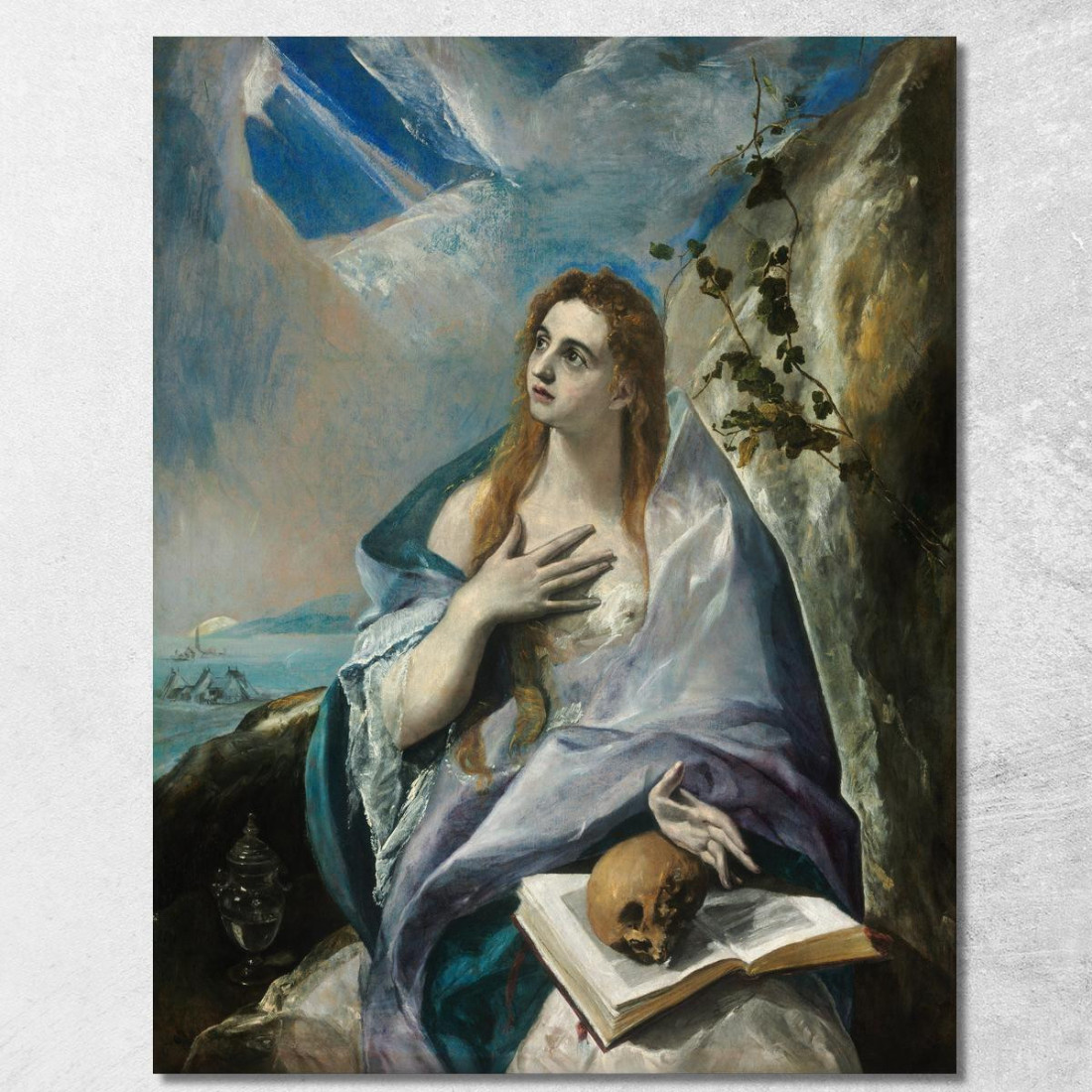 La Maddalena Penitente El Greco (Domenikos Theotokopoulos) egr62 quadro stampato su tela