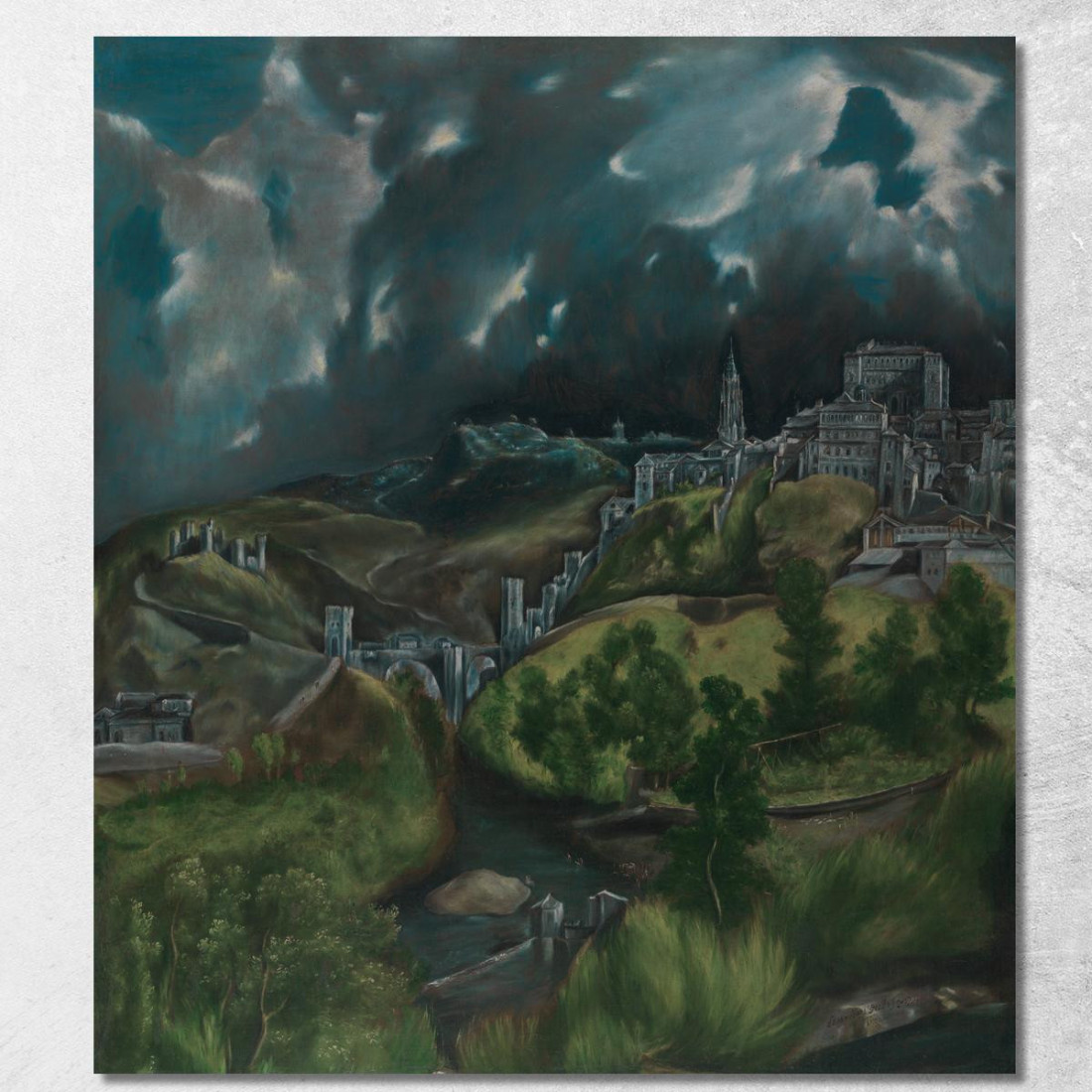 Veduta Di Toledo El Greco (Domenikos Theotokopoulos) egr66 quadro stampato su tela