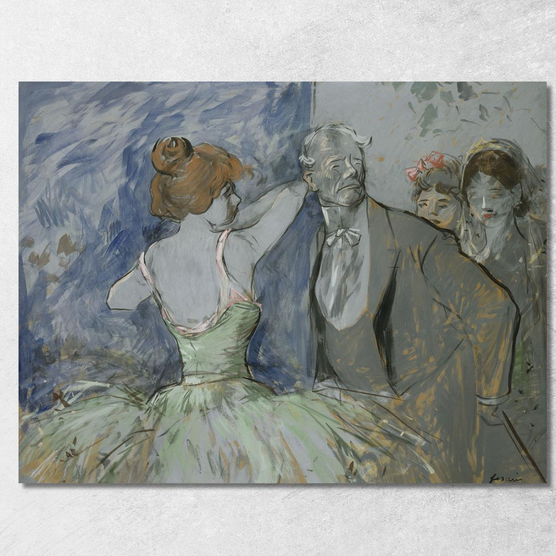 Dietro Le Quinte Jean-Louis Forain jfr19 quadro stampato su tela Dietro Le Quinte Jean-Louis Forain jfr19 quadro stampato su tela