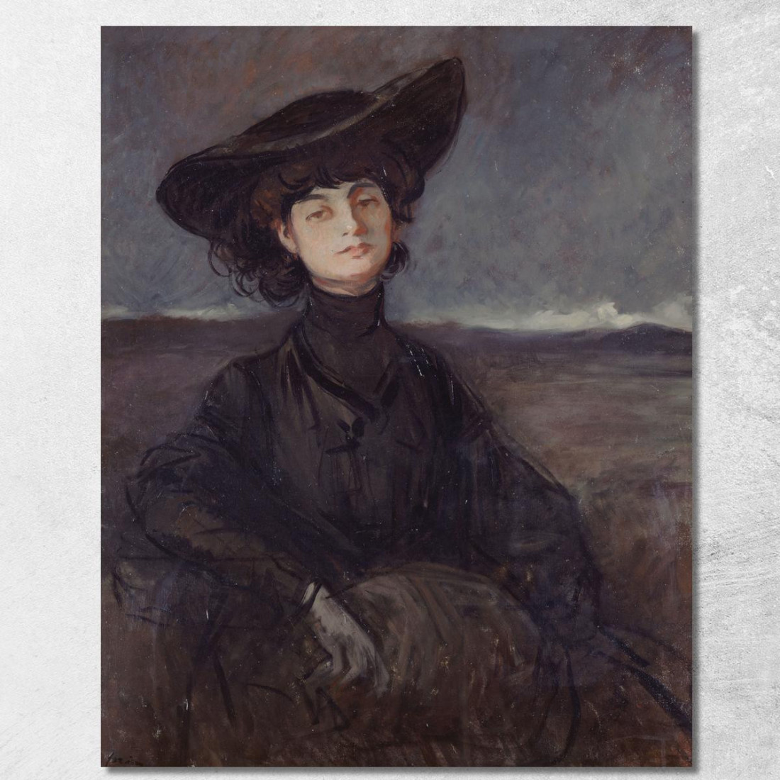 Ritratto Della Contessa Anna De Noailles Nata Brancovan (1876-1933) Poetessa Jean-Louis Forain jfr40 quadro stampato su tela Ritratto Della Contessa Anna De Noailles Nata Brancovan (1876-1933) Poetessa Jean-Louis Forain jfr40 quadro stampato su tela