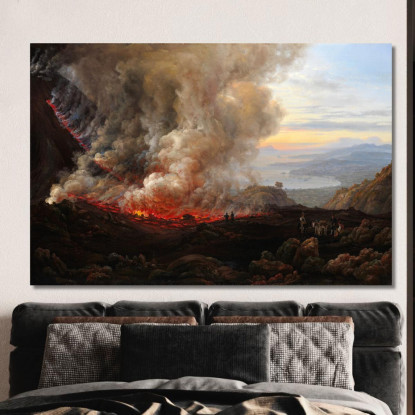 Un'Eruzione Del Vesuvio Johan Christian Dahl jcd2 quadro stampato su tela