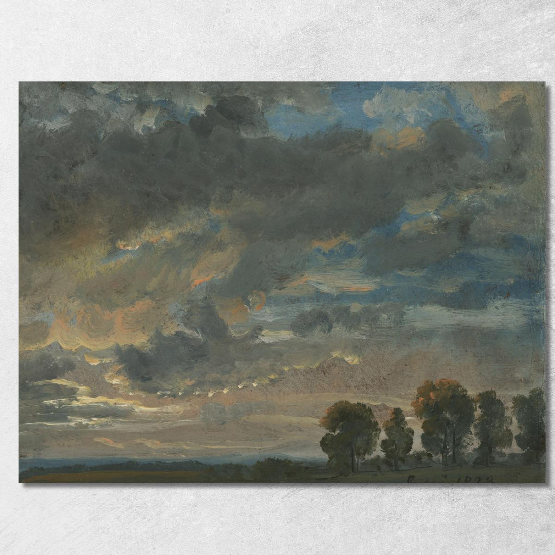 Nuvole Alla Sera Johan Christian Dahl jcd10 quadro stampato su tela Nuvole Alla Sera Johan Christian Dahl jcd10 quadro stampato su tela