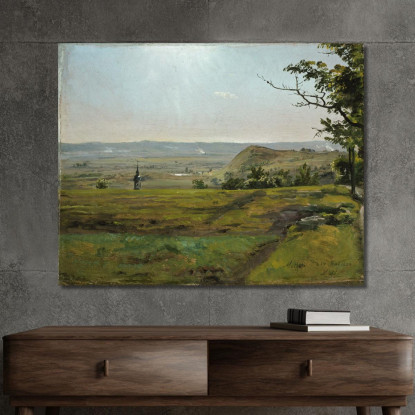 Campi Verdi Vicino A Meissen Johan Christian Dahl jcd25 quadro stampato su tela