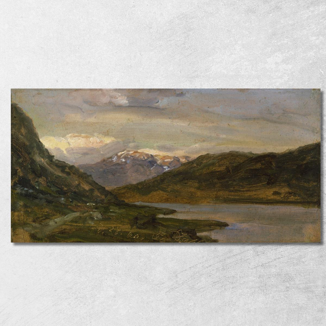 Paesaggio A Nystuen Sul Filefjell Johan Christian Dahl jcd30 quadro stampato su tela Paesaggio A Nystuen Sul Filefjell Johan Christian Dahl jcd30 quadro stampato su tela